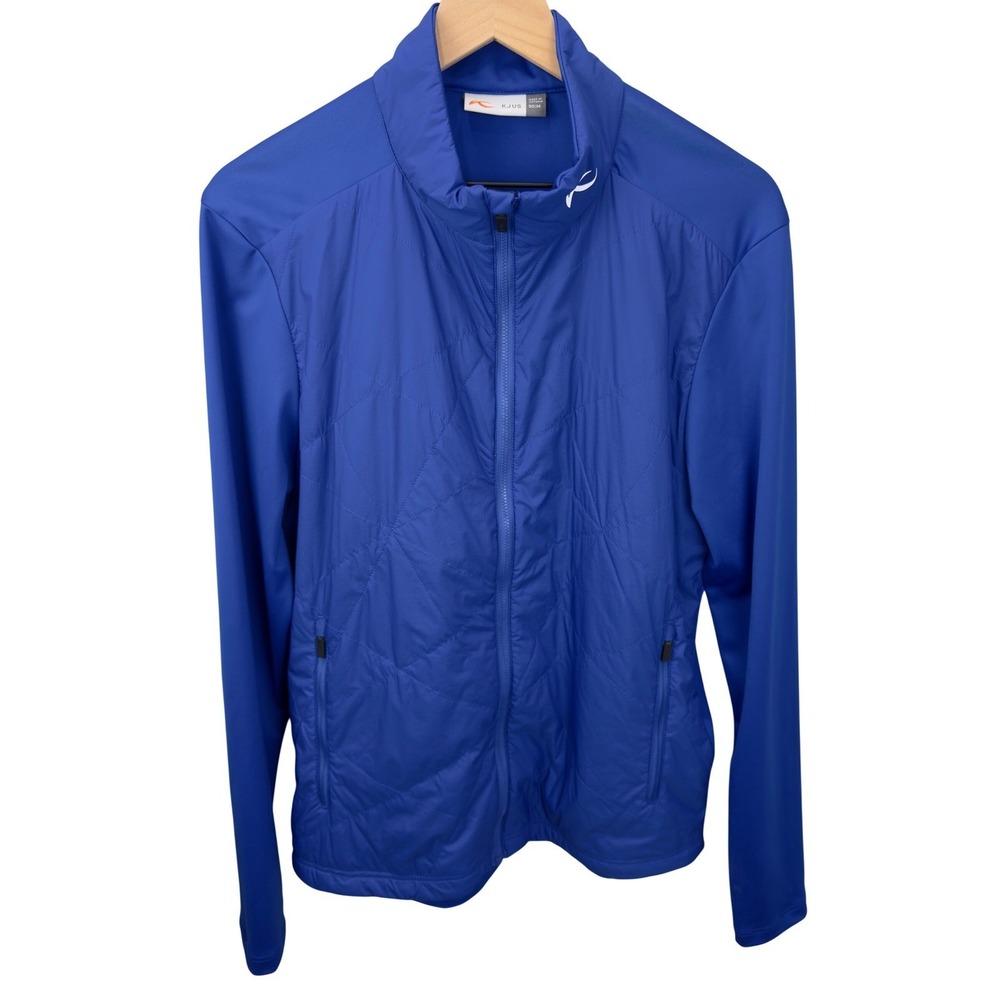 KJUS Retention Midlayer Golf Jacket Men Size M Blue Performance Hiking Outdoors
